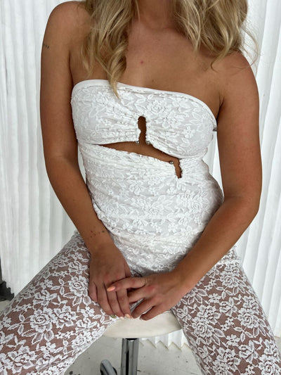 Alma lace set - White