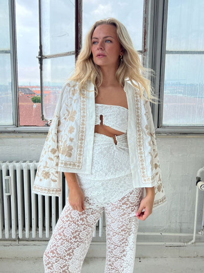 Alma lace set - White