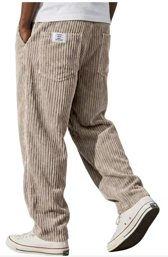 Pablo- Pantalones de terciopelo acanalado para hombre