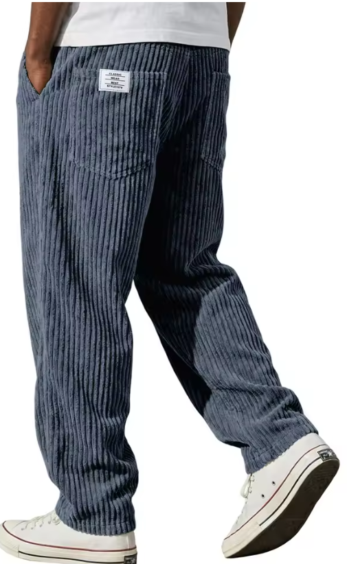 Pablo- Pantalones de terciopelo acanalado para hombre