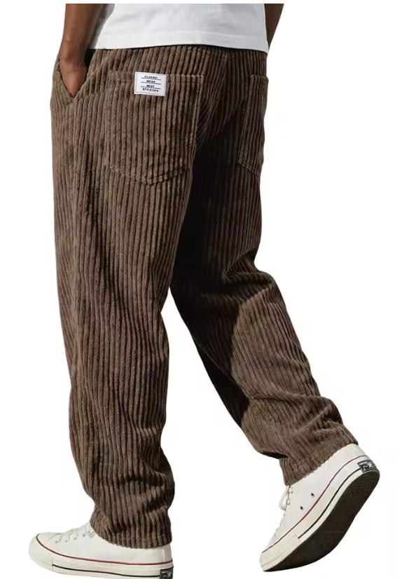 Pablo- Pantalones de terciopelo acanalado para hombre