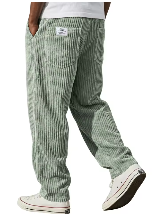 Pablo- Pantalones de terciopelo acanalado para hombre