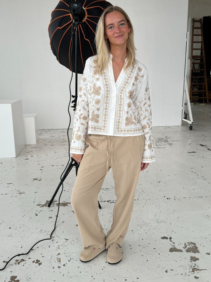 Charlotte linen pants - Beige