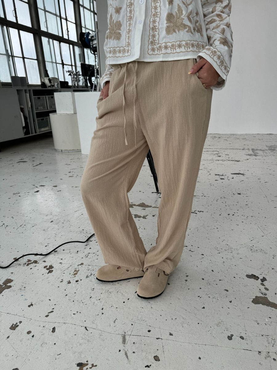 Charlotte linen pants - Beige
