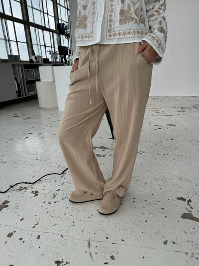 Charlotte linen pants - Beige