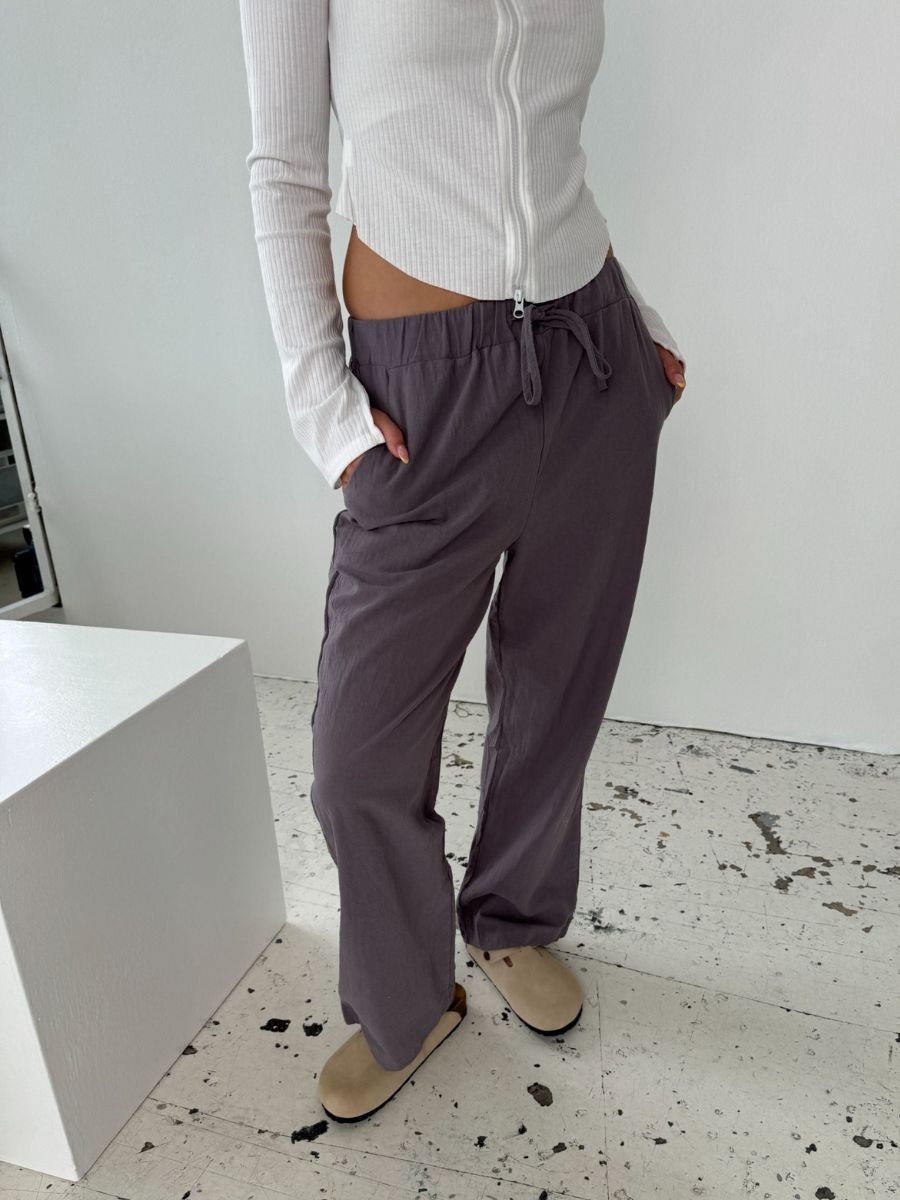 Charlotte linen pants - Grey