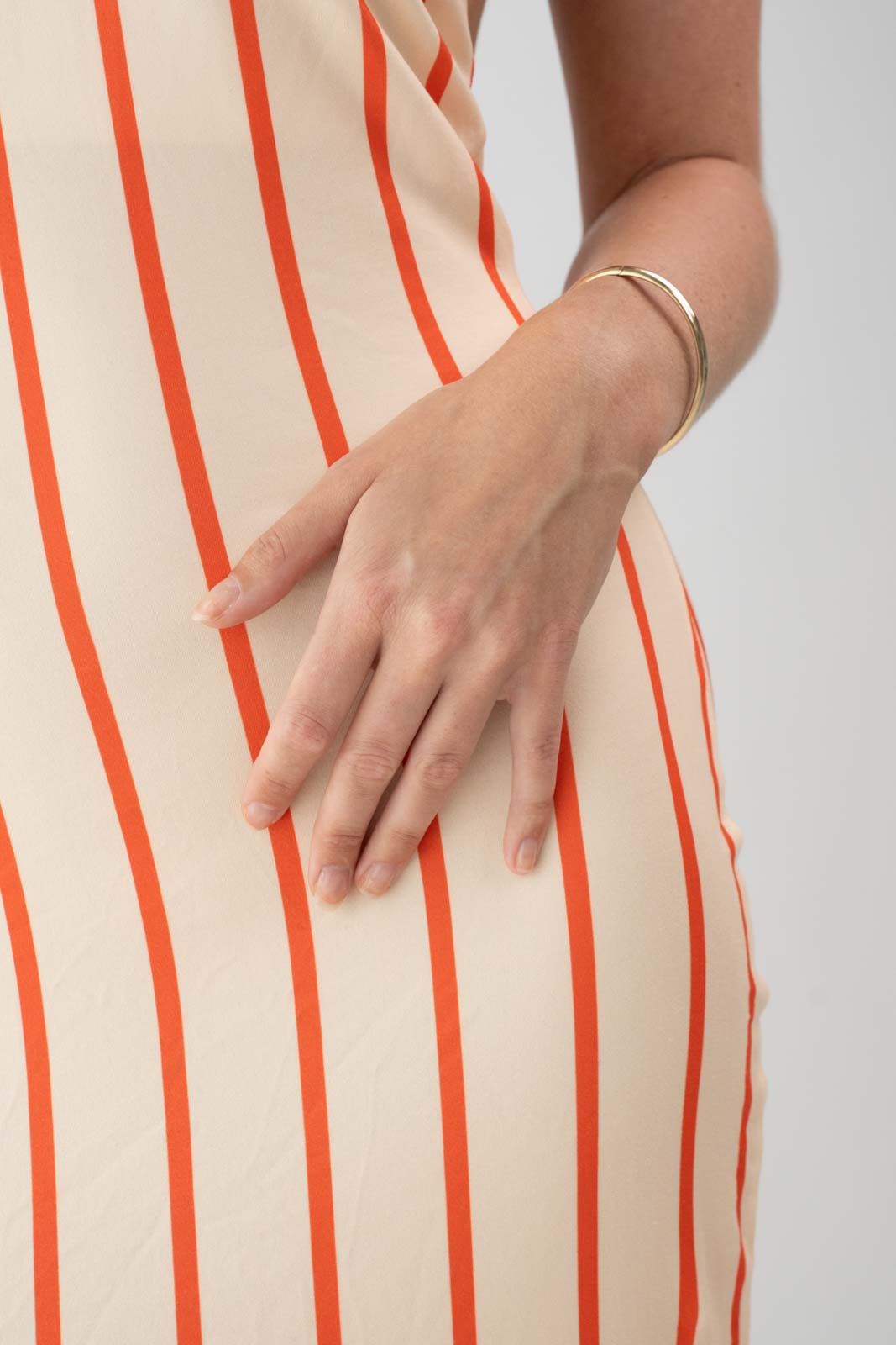Ophelia striped maxi dress - Beige/Orange