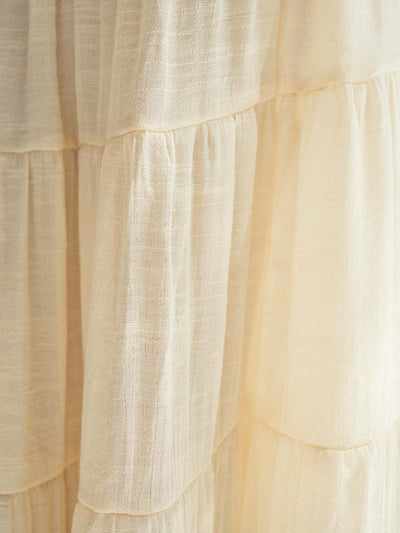 Emilia layer maxi skirt - Light yellow