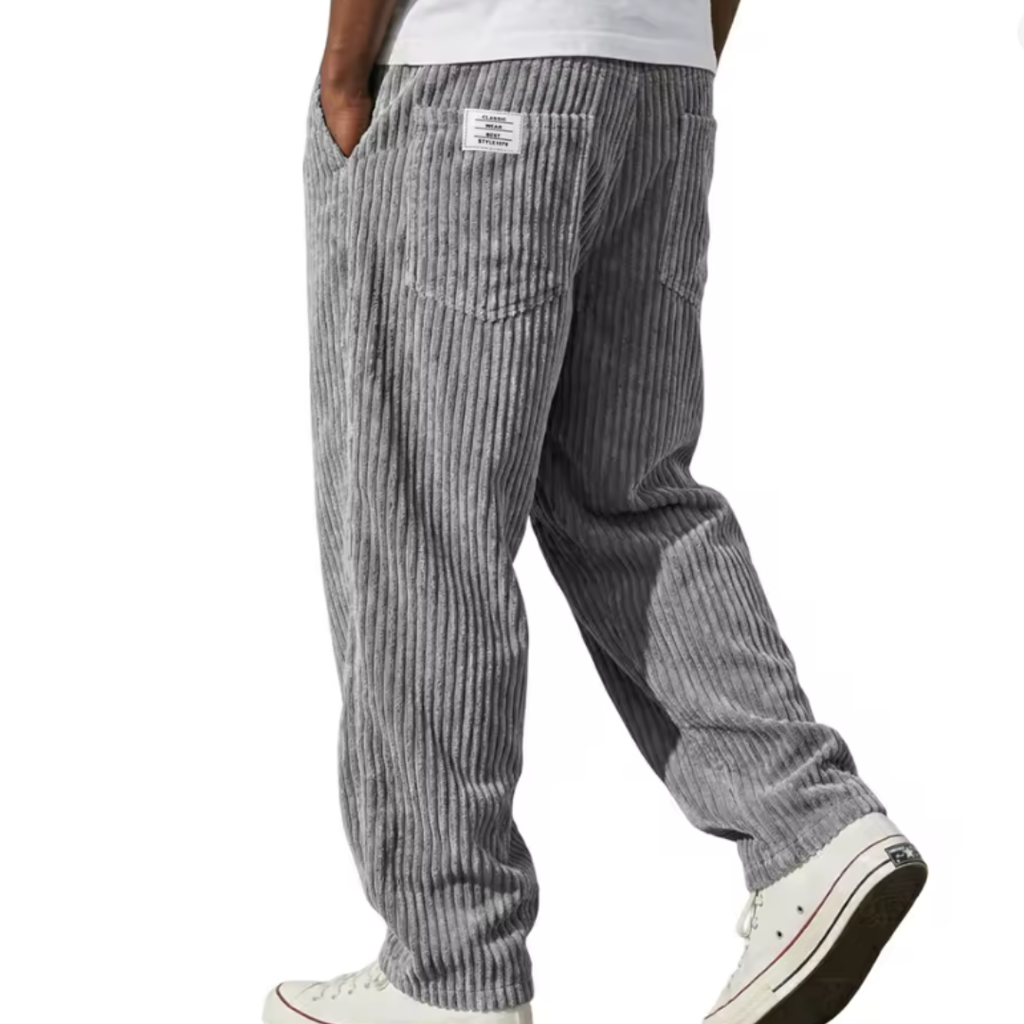 Pablo- Pantalones de terciopelo acanalado para hombre