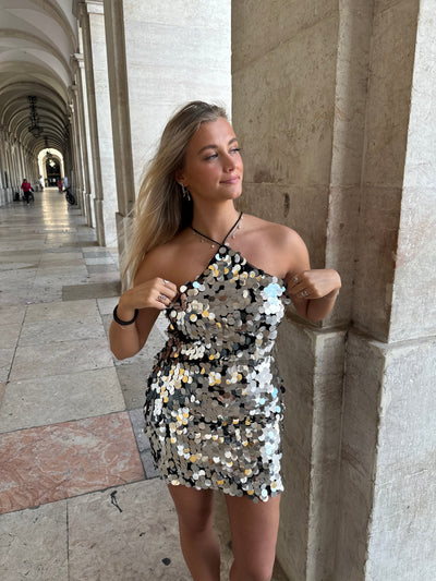 Nova sequin dress - Grey