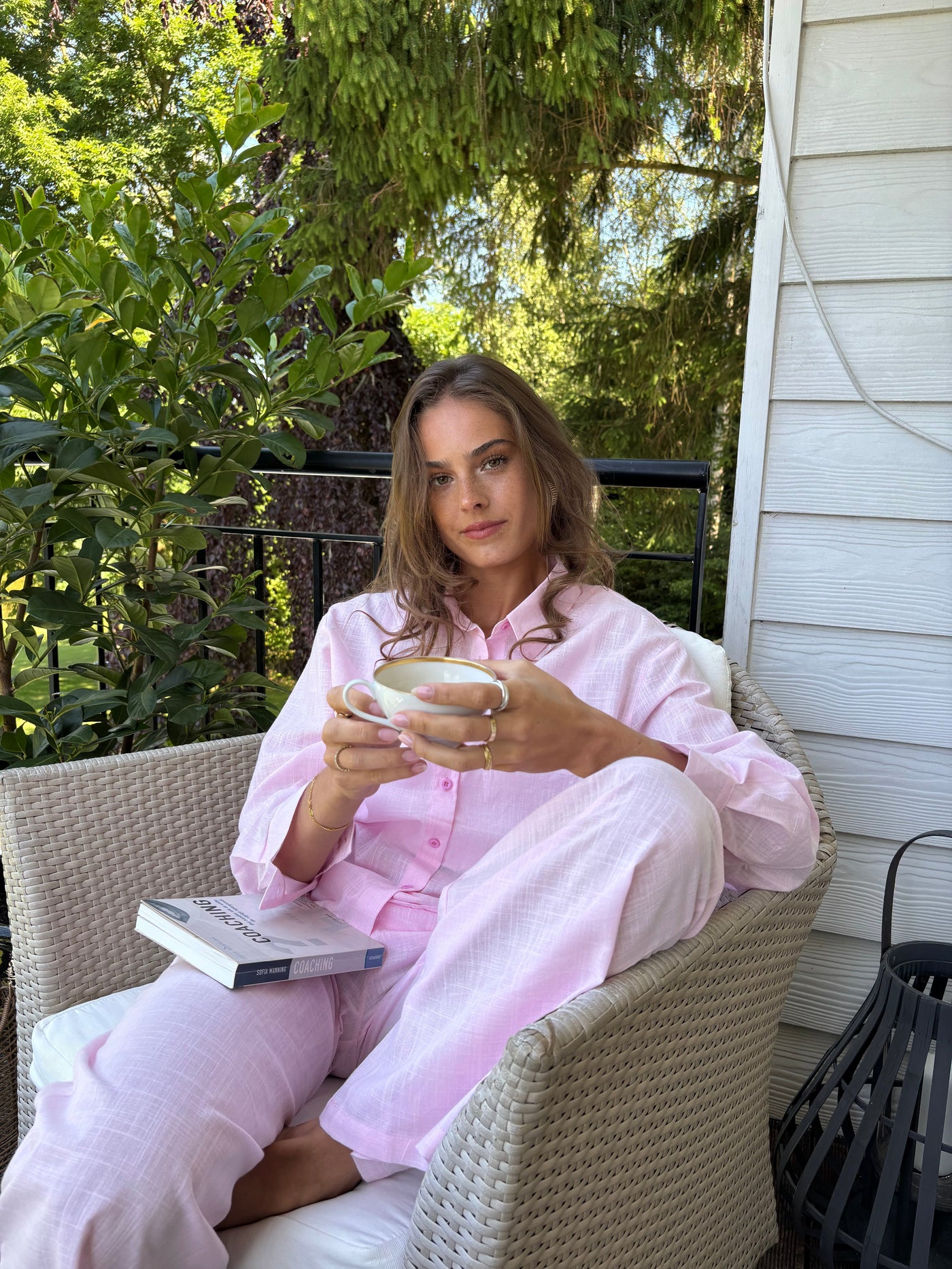 Elva linen shirt - Pink