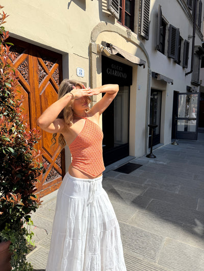 Thilde knit top - Orange