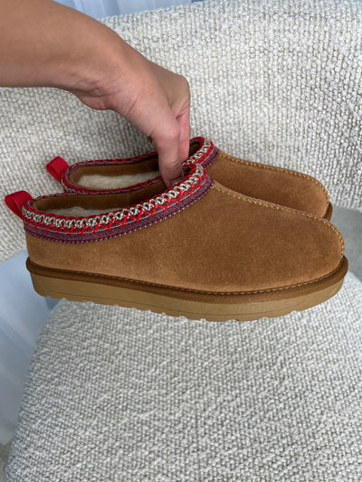 Tora teddy shoe - Brown/Red