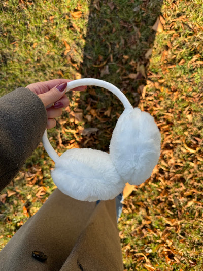 Sia plush ear warmers - White