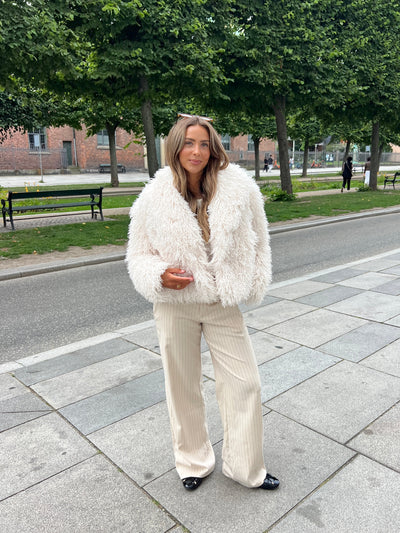 Mina fur jacket - Sand colored