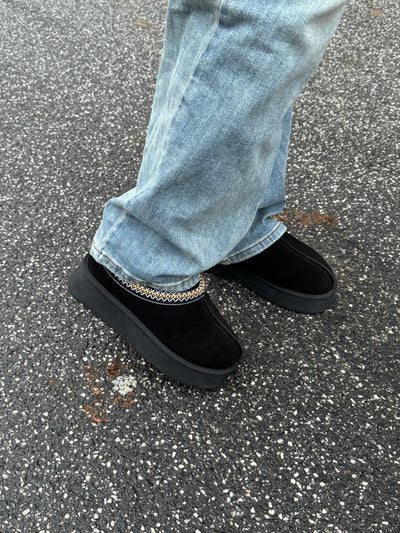 Tora platform teddy shoe - Black