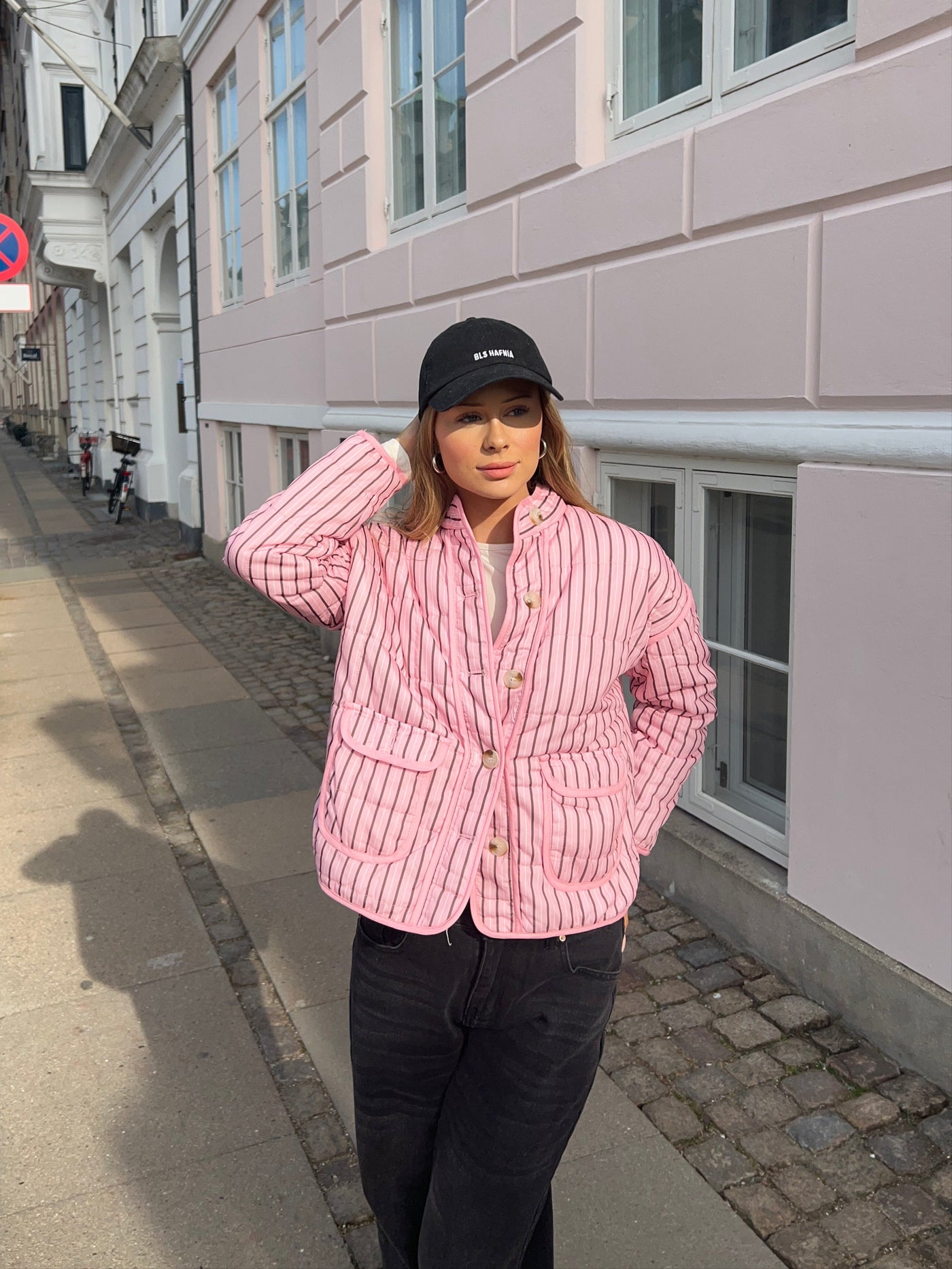 Rose quilted jacket