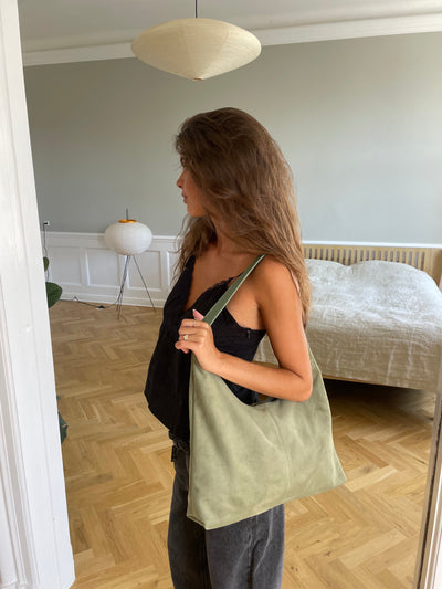Laura suede bag - Olive Green
