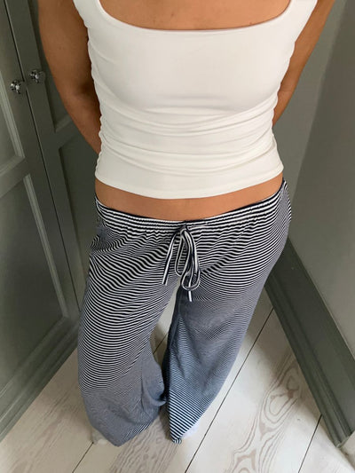 Kaya striped pants - Navy/White