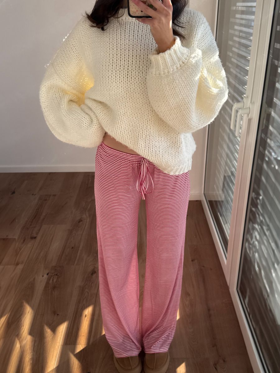 Kaya striped pants - Red/White