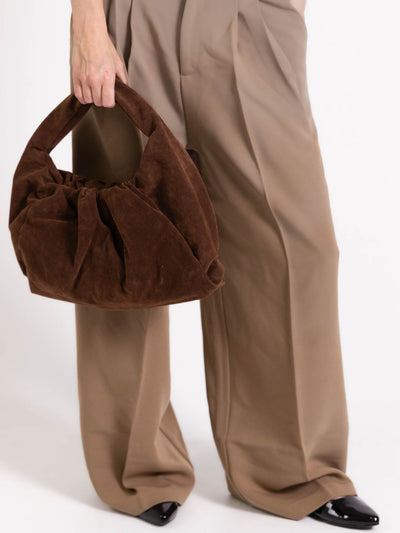 Lea suede bag - Dark brown