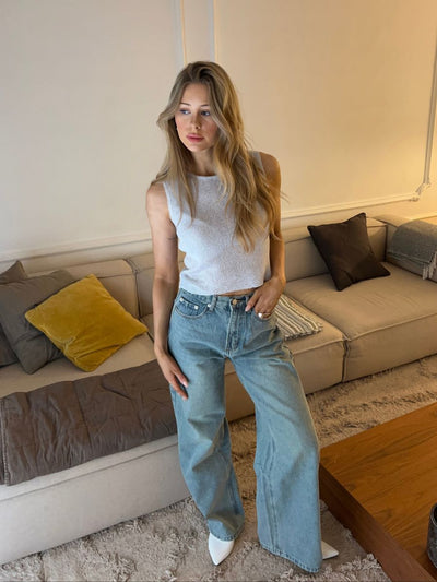 Lyra glitter top - Silver