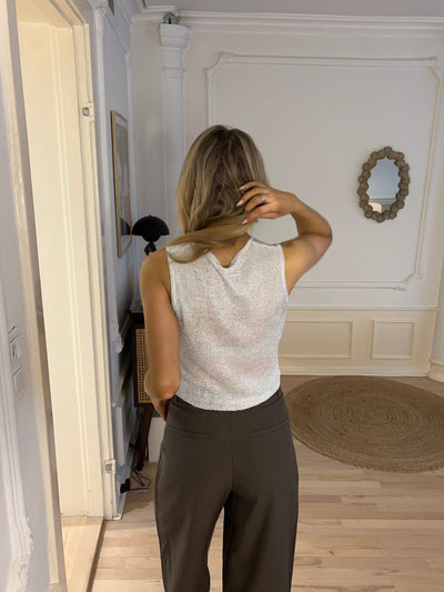 Lyra glitter top - Silver