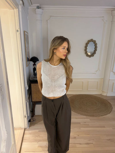 Lyra glitter top - Silver