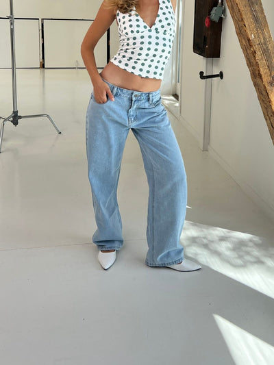 Maddy low-waisted jeans - Light blue