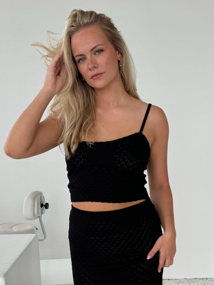 Maddy knit top - Black