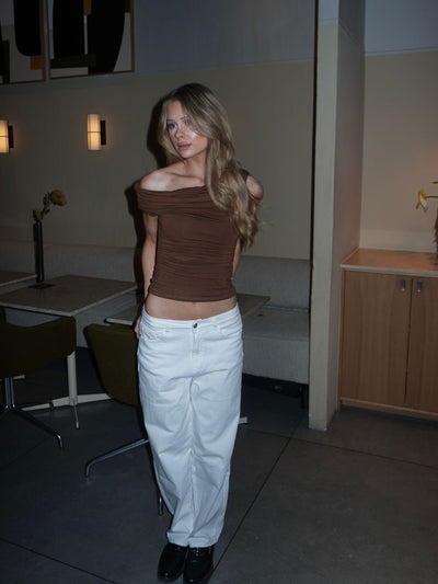 Rosalia baggy jeans - White