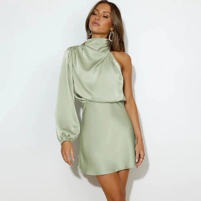 Callie | Satin One Shoulder Dress