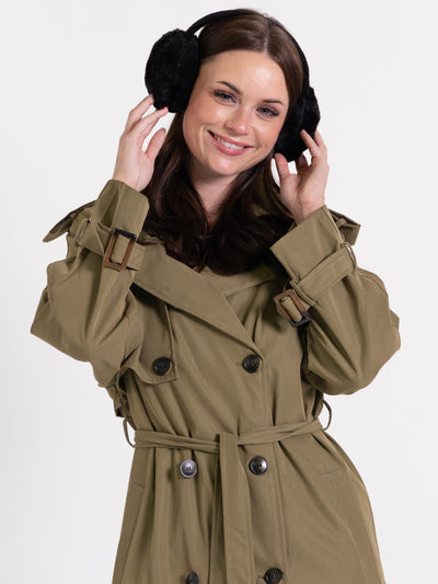 Sia plush ear warmers - Black