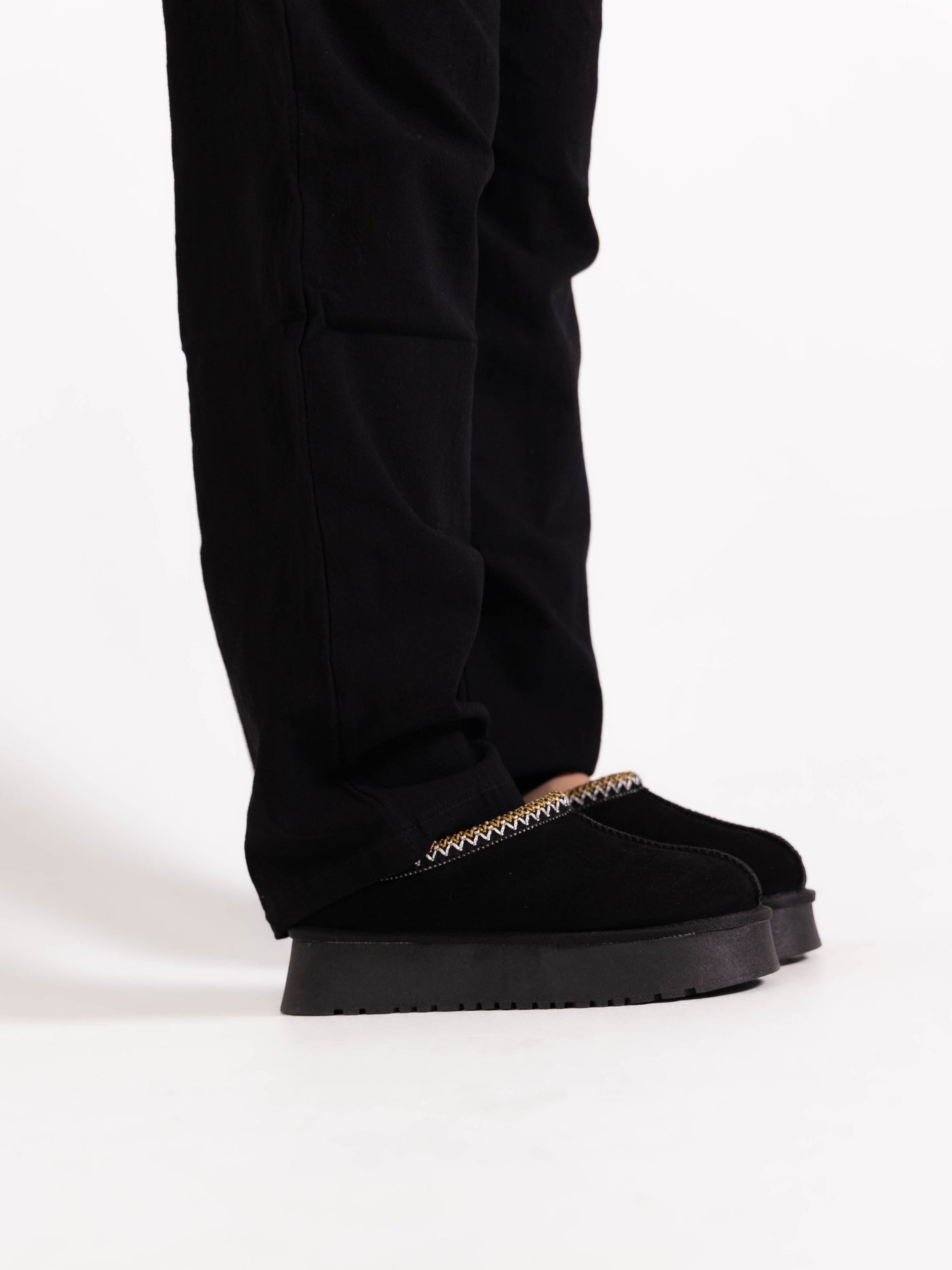 Tora platform teddy shoe - Black