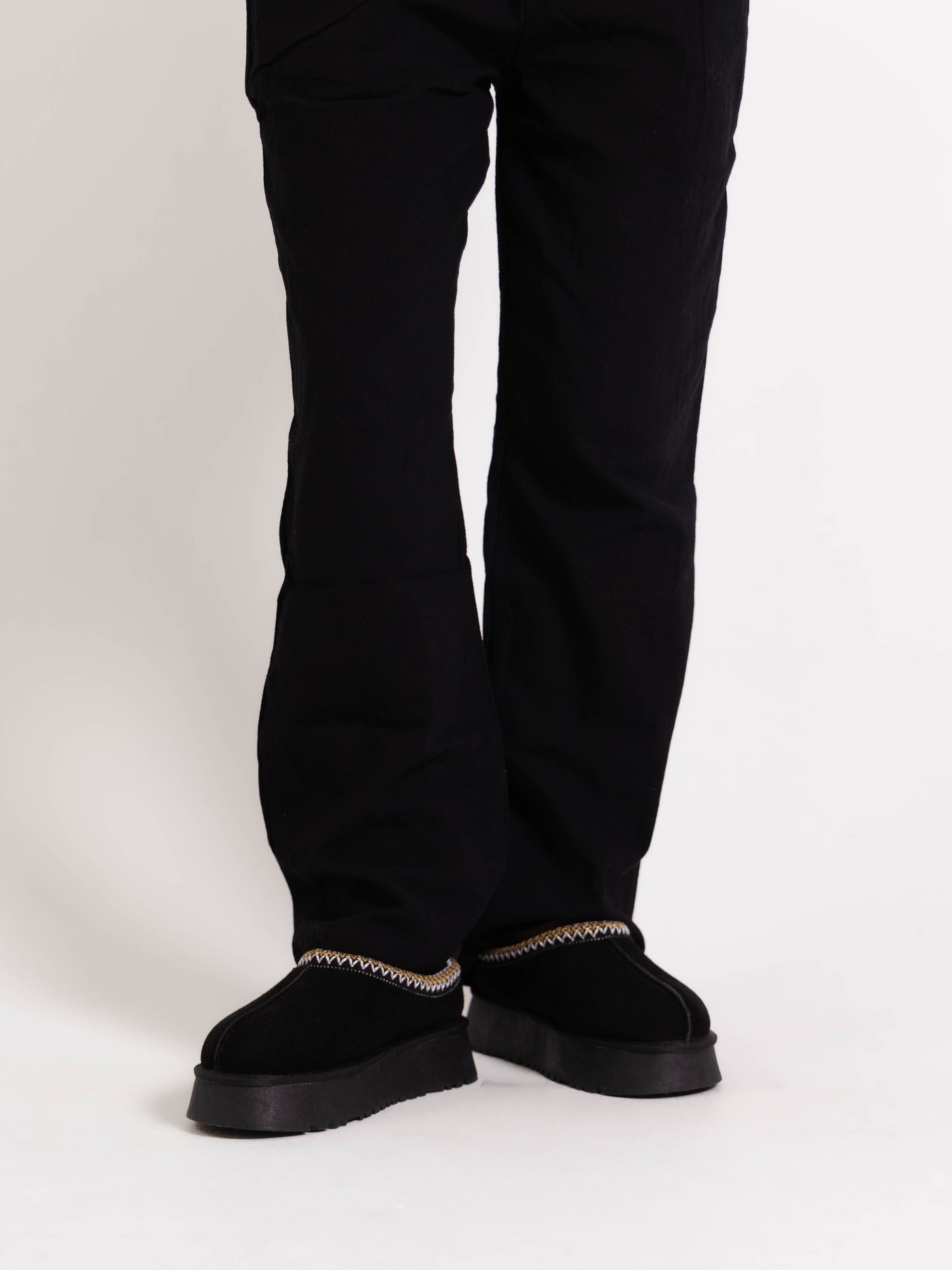 Tora platform teddy shoe - Black