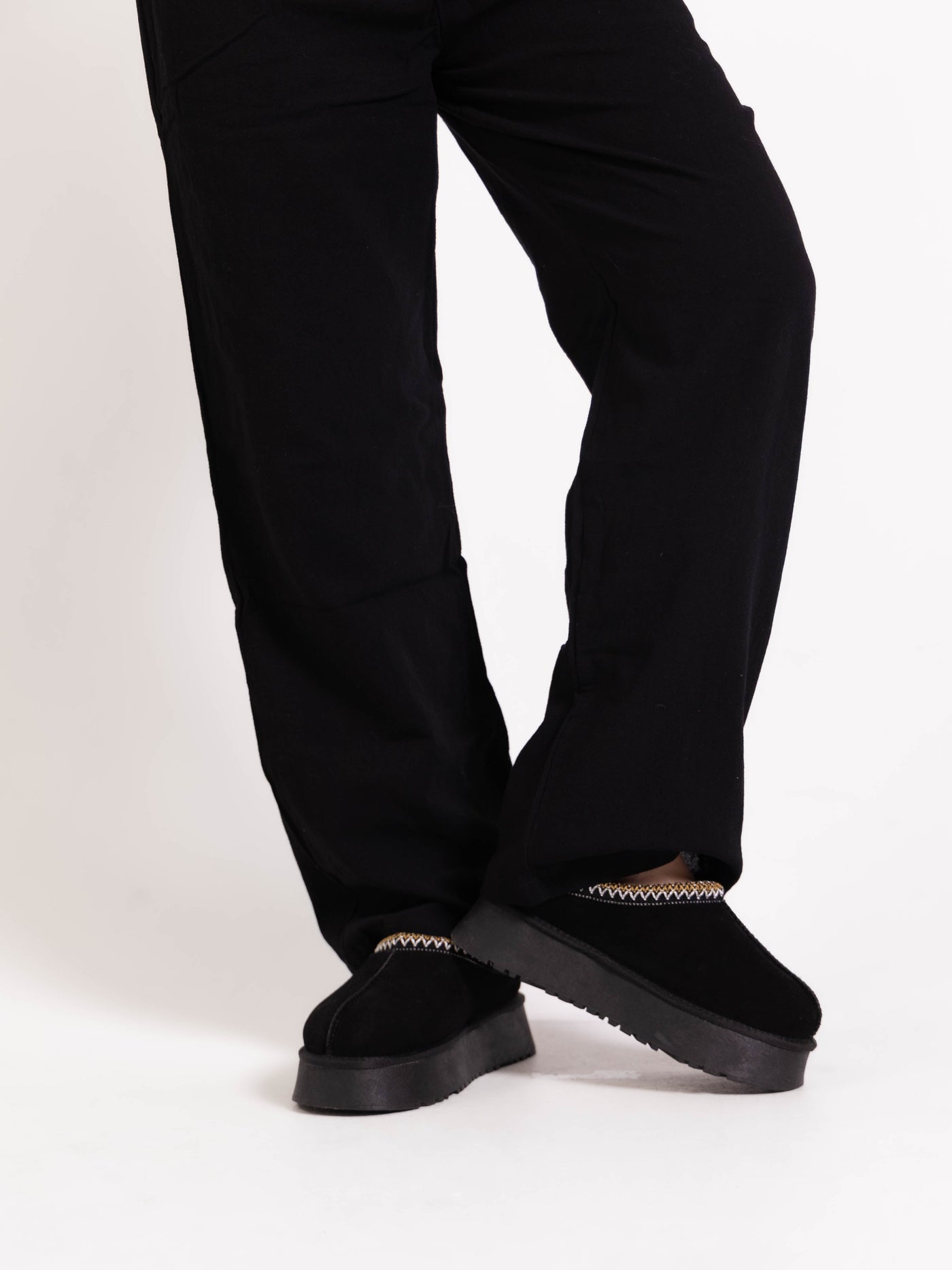 Tora platform teddy shoe - Black